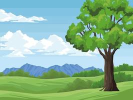 tree in wanderlust camp vector