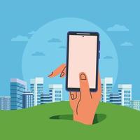 smartphone device and smartcity vector