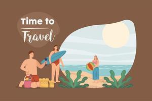time to travel scene vector