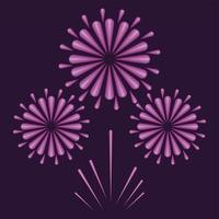 purple fireworks explosion icons vector