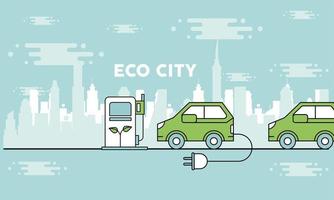 eco city cars vector