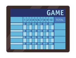 bowling sport scoreboard vector