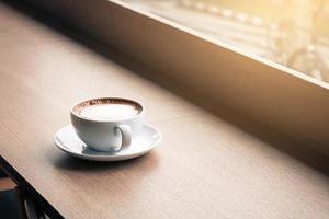 café en la mañana de relajación para trabajar foto