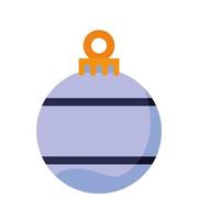 lilac christmas ball vector