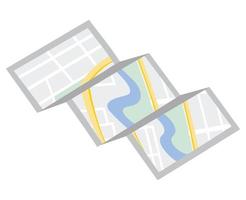 mapa guía de papel vector