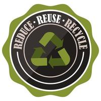 recycle arrows emblem vector