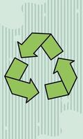 flechas verdes de reciclaje vector
