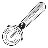 pizza cutter tool vector