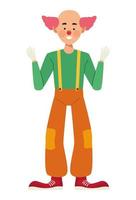 funny clown character vector