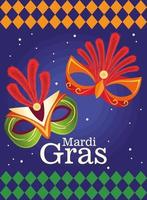 mardi gras card vector