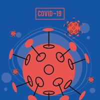 covid19 pademic particle vector