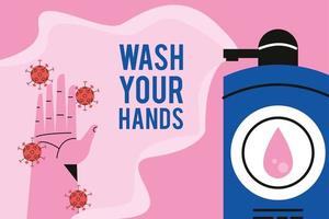 lava tus manos vector