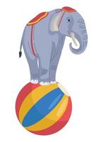 elefante de circo en globo vector