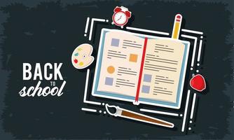 back to school book vector