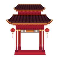 pagoda chinese building vector