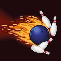 bowling ball and pines vector