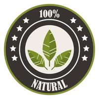 100 percent natural badge vector