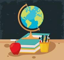 school world map vector