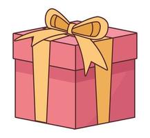 red gift box present vector