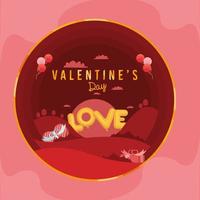 valentines day landscape vector