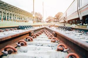 Train tracks way photo