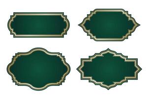 islamic element frame as greeting and as discount design vector