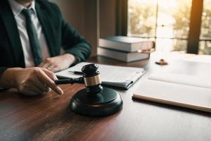 Judge is giving advice on client trial laws that have serious consequences for clients. photo