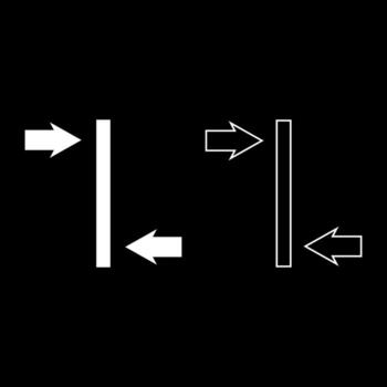 Offset image pattern Designation on the wallpaper symbol icon outline set white color vector illustration flat style image