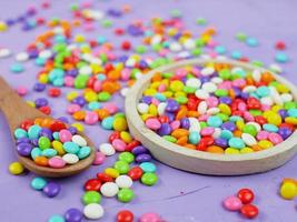 Colorful sweet candy. rainbow candy sprinkles. photo