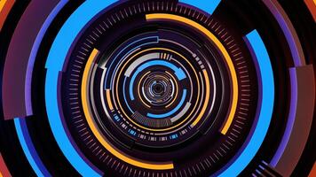 abstract background of Sci Fi Modern Futuristic hud ui power podium stage, 3D illustration rendering photo