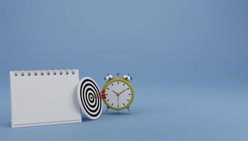 Time management concept of business successful 3D render illustration photo