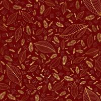 Exotic Floral Pattern Red and Golden Tones photo