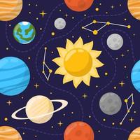 Cute Celestial Bodies Background vector