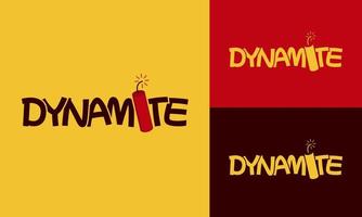 Illustration vector graphic of dynamite logo design template. Suitable for game developer, gaming channel, gamer community, etc.