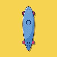 Skateboard Vector Illustration. Object. Sport Equipment. Flat Cartoon Style Suitable for Web Landing Page, Banner, Flyer, Sticker, Card, Background