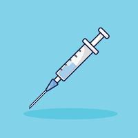 Syringe Vector Illustration. Object. Medical Tools. Flat Cartoon Style Suitable for Icon, Web Landing Page, Banner, Flyer, Sticker, Card, Background, T-Shirt, Clip-art
