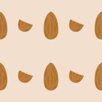 Seamless Almond Pattern Trendy Flat Style Suitable for Wallpaper, Background, Fabric, Gift Wrapping, Texture, Textile vector