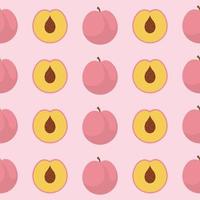 Peach Seamless Pattern Trendy Flat Style Suitable for Wallpaper, Background, Fabric, Gift Wrapping, Texture, Textile vector