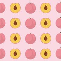 Peach Seamless Pattern Trendy Flat Style Suitable for Wallpaper, Background, Fabric, Gift Wrapping, Texture, Textile vector