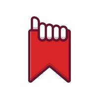 Hand Holding Bookmark Icon Vector Cartoon Illustration on White Background for Web, Landing Page, Banner, Flier, Ads, Advertisement