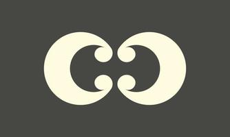 bat logo, C alphabet letter negative space, simple and modern symbol, minimalist style suitable for all business and brands vector