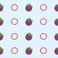 Seamless Mangosteen Pattern Trendy Flat Style Suitable for Wallpaper, Background, Fabric, Gift Wrapping, Texture, Textile vector