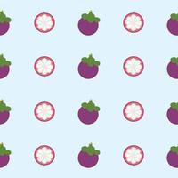 Seamless Mangosteen Pattern Trendy Flat Style Suitable for Wallpaper, Background, Fabric, Gift Wrapping, Texture, Textile vector