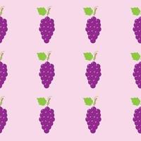 Seamless Grape Pattern Trendy Flat Style Suitable for Wallpaper, Background, Fabric, Gift Wrapping, Texture, Textile vector