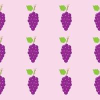 Seamless Grape Pattern Trendy Flat Style Suitable for Wallpaper, Background, Fabric, Gift Wrapping, Texture, Textile vector