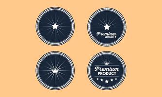 Set of 2 Premium Quality Vintage Badges and Stamp in Vector Isolated