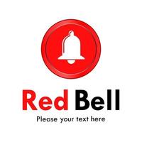 Red bell logo template illustration vector