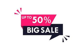 Big sale up to 50 percent off all sale styles in stores and online, Special offer sale 50 percent  number tag voucher vector illustration.
