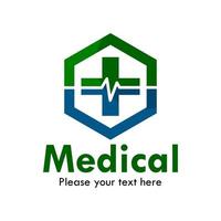 ilustración de plantilla de logotipo de diseño médico vector