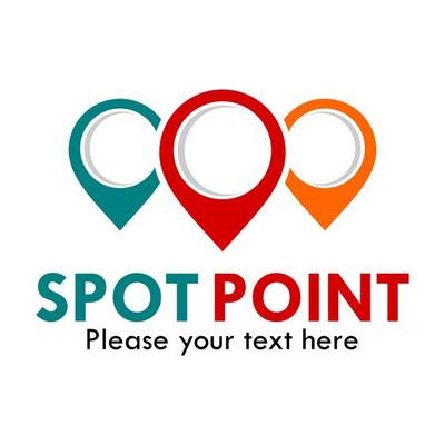 Spot Point design logo template illustration